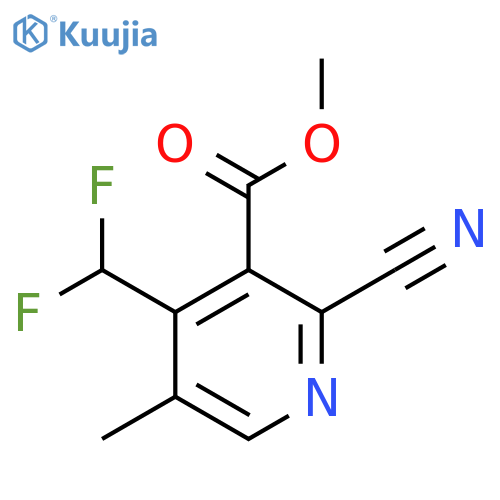 Methyl 2-cyano-4-(difluoromethyl)-5-methylpyridine-3-carboxylate structure