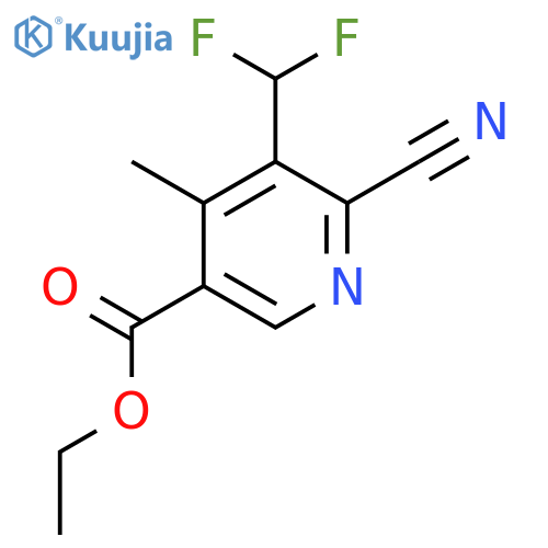 Ethyl 2-cyano-3-(difluoromethyl)-4-methylpyridine-5-carboxylate structure
