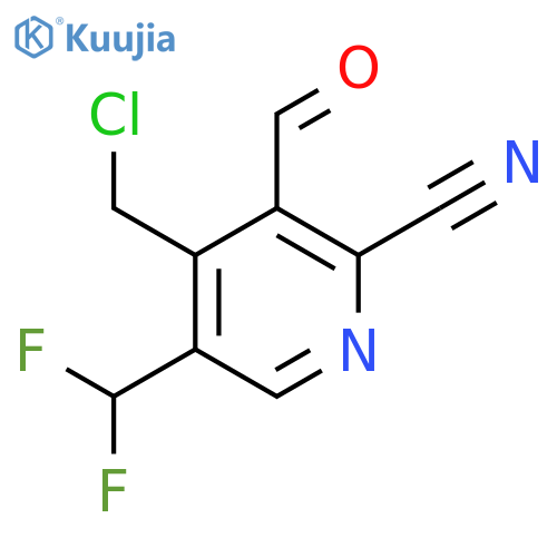 4-(Chloromethyl)-2-cyano-5-(difluoromethyl)pyridine-3-carboxaldehyde structure
