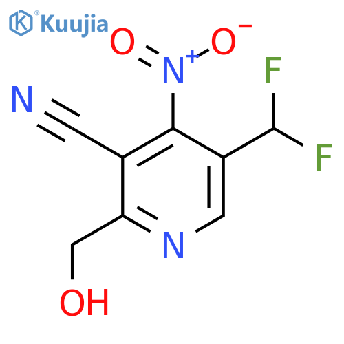 3-Cyano-5-(difluoromethyl)-4-nitropyridine-2-methanol structure