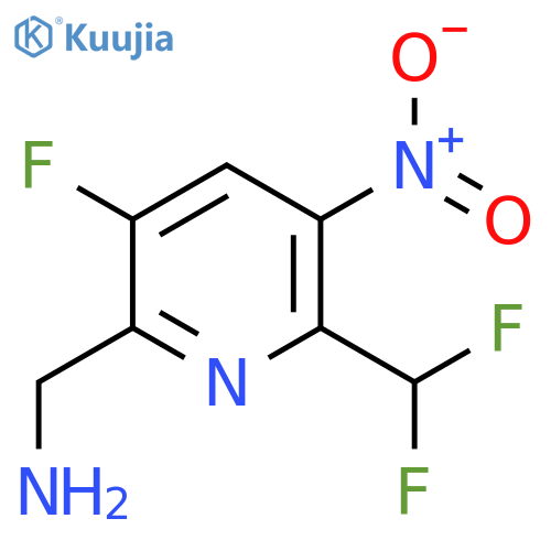 2-(Aminomethyl)-6-(difluoromethyl)-3-fluoro-5-nitropyridine structure