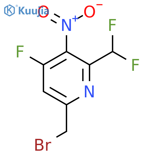 6-(Bromomethyl)-2-(difluoromethyl)-4-fluoro-3-nitropyridine structure