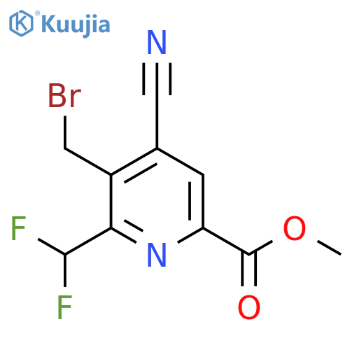 Methyl 3-(bromomethyl)-4-cyano-2-(difluoromethyl)pyridine-6-carboxylate structure