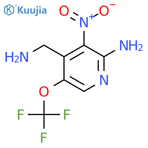 2-Amino-4-(aminomethyl)-3-nitro-5-(trifluoromethoxy)pyridine structure