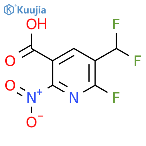 3-(Difluoromethyl)-2-fluoro-6-nitropyridine-5-carboxylic acid structure