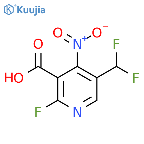 5-(Difluoromethyl)-2-fluoro-4-nitropyridine-3-carboxylic acid structure