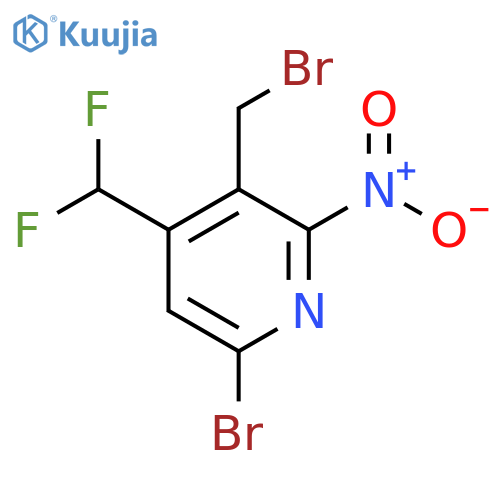 6-Bromo-3-(bromomethyl)-4-(difluoromethyl)-2-nitropyridine structure