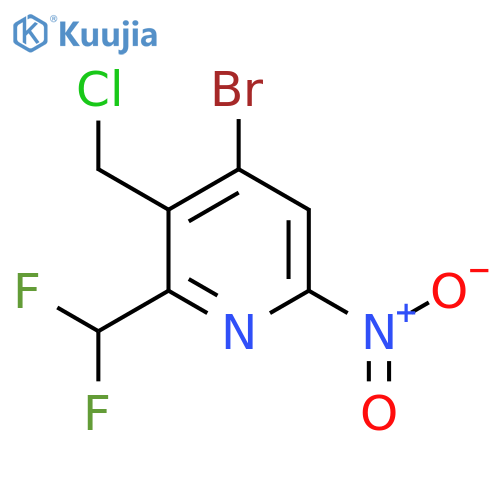 4-Bromo-3-(chloromethyl)-2-(difluoromethyl)-6-nitropyridine structure