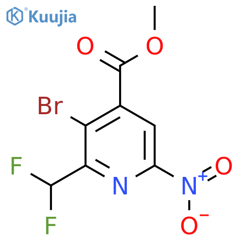 Methyl 3-bromo-2-(difluoromethyl)-6-nitropyridine-4-carboxylate structure