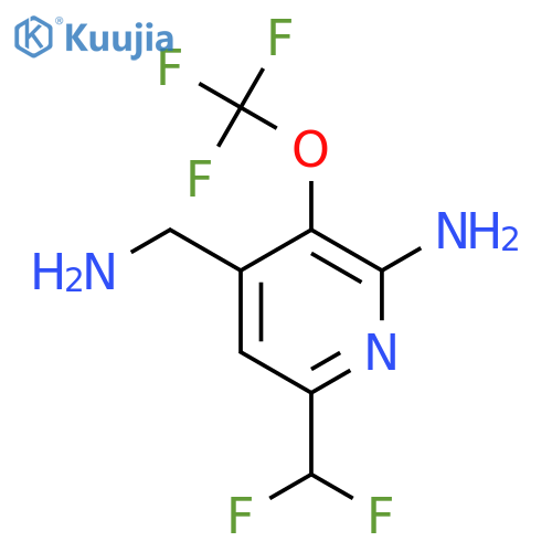 2-Amino-4-(aminomethyl)-6-(difluoromethyl)-3-(trifluoromethoxy)pyridine structure