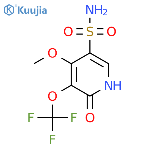 2-Hydroxy-4-methoxy-3-(trifluoromethoxy)pyridine-5-sulfonamide structure