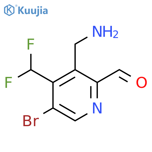 3-(Aminomethyl)-5-bromo-4-(difluoromethyl)pyridine-2-carboxaldehyde structure