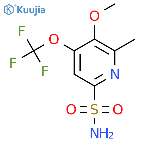 3-Methoxy-2-methyl-4-(trifluoromethoxy)pyridine-6-sulfonamide structure