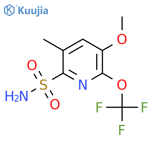 3-Methoxy-5-methyl-2-(trifluoromethoxy)pyridine-6-sulfonamide structure