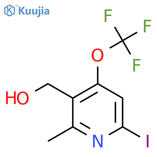 6-Iodo-2-methyl-4-(trifluoromethoxy)pyridine-3-methanol structure