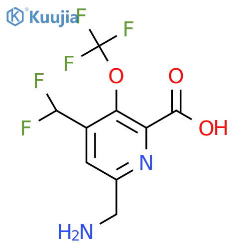 6-(Aminomethyl)-4-(difluoromethyl)-3-(trifluoromethoxy)pyridine-2-carboxylic acid structure
