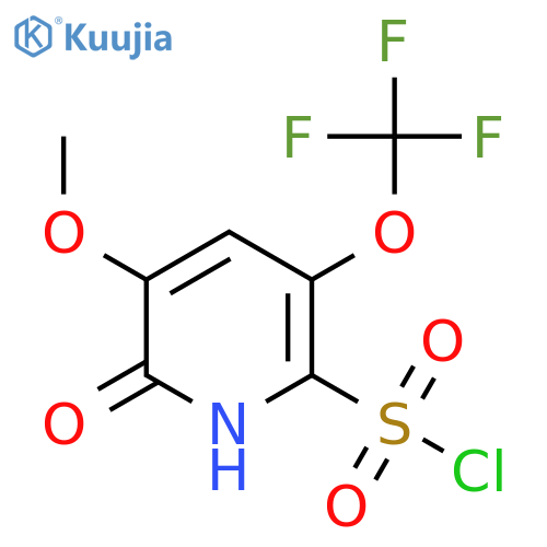 2-Hydroxy-3-methoxy-5-(trifluoromethoxy)pyridine-6-sulfonyl chloride structure