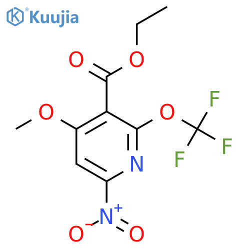 Ethyl 4-methoxy-6-nitro-2-(trifluoromethoxy)pyridine-3-carboxylate structure