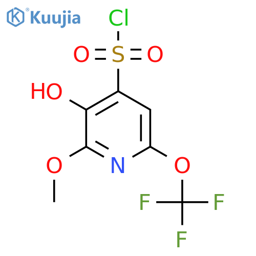 3-Hydroxy-2-methoxy-6-(trifluoromethoxy)pyridine-4-sulfonyl chloride structure