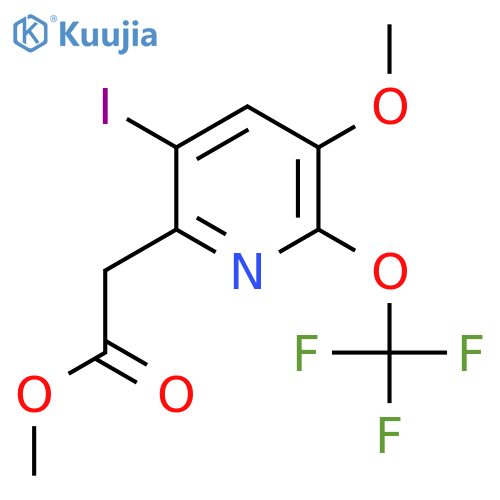 Methyl 3-iodo-5-methoxy-6-(trifluoromethoxy)pyridine-2-acetate structure