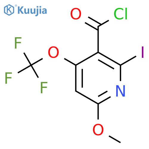 2-Iodo-6-methoxy-4-(trifluoromethoxy)pyridine-3-carbonyl chloride structure
