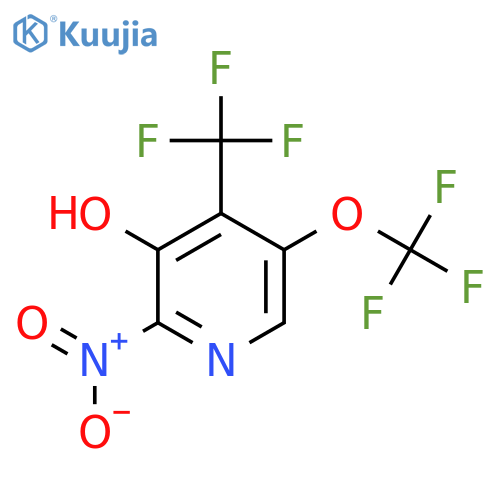 3-Hydroxy-2-nitro-5-(trifluoromethoxy)-4-(trifluoromethyl)pyridine structure