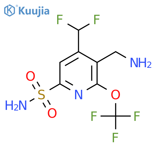 3-(Aminomethyl)-4-(difluoromethyl)-2-(trifluoromethoxy)pyridine-6-sulfonamide structure