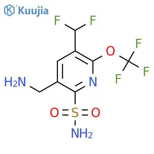 3-(Aminomethyl)-5-(difluoromethyl)-6-(trifluoromethoxy)pyridine-2-sulfonamide structure