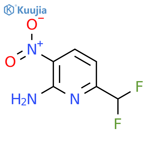 2-Amino-6-(difluoromethyl)-3-nitropyridine structure