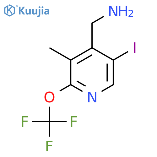 4-(Aminomethyl)-5-iodo-3-methyl-2-(trifluoromethoxy)pyridine structure