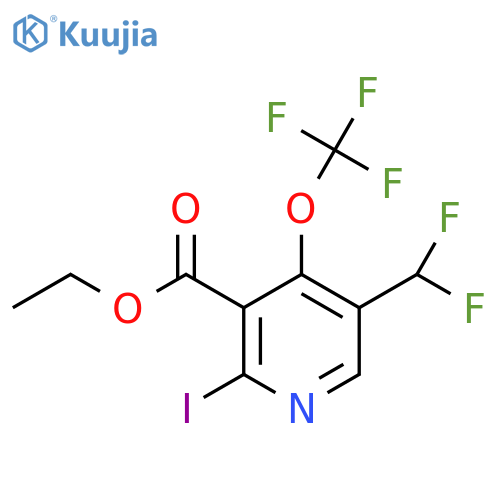 Ethyl 5-(difluoromethyl)-2-iodo-4-(trifluoromethoxy)pyridine-3-carboxylate structure