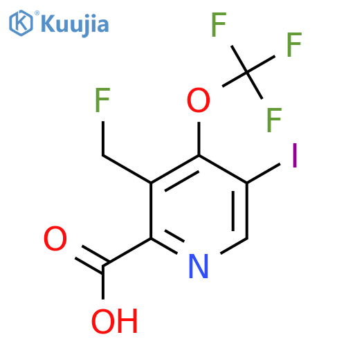 3-(Fluoromethyl)-5-iodo-4-(trifluoromethoxy)pyridine-2-carboxylic acid structure