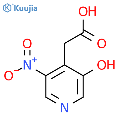 3-Hydroxy-5-nitropyridine-4-acetic acid structure
