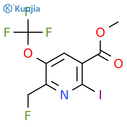 Methyl 2-(fluoromethyl)-6-iodo-3-(trifluoromethoxy)pyridine-5-carboxylate structure