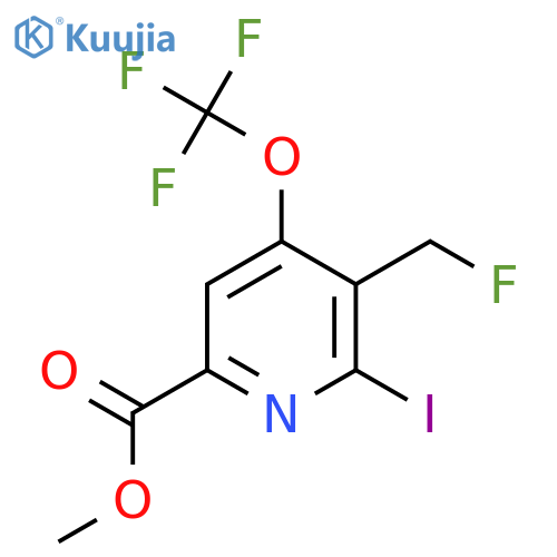 Methyl 3-(fluoromethyl)-2-iodo-4-(trifluoromethoxy)pyridine-6-carboxylate structure