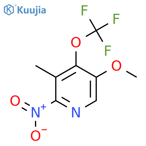 5-Methoxy-3-methyl-2-nitro-4-(trifluoromethoxy)pyridine structure