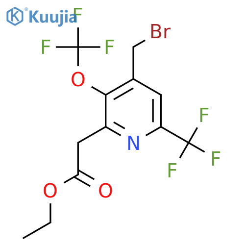 Ethyl 4-(bromomethyl)-3-(trifluoromethoxy)-6-(trifluoromethyl)pyridine-2-acetate structure