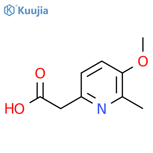 3-Methoxy-2-methylpyridine-6-acetic acid structure
