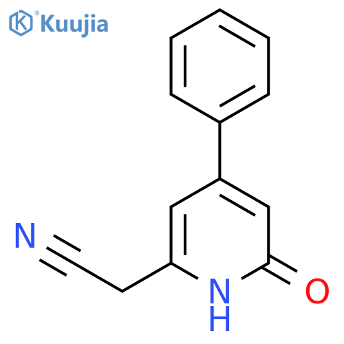2-Hydroxy-4-phenylpyridine-6-acetonitrile structure