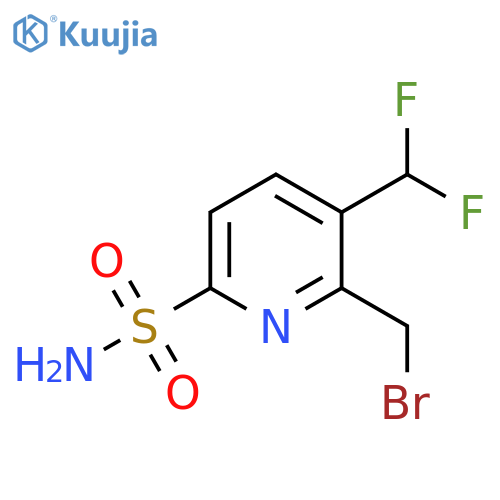 2-(Bromomethyl)-3-(difluoromethyl)pyridine-6-sulfonamide structure