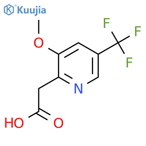 3-Methoxy-5-(trifluoromethyl)pyridine-2-acetic acid structure