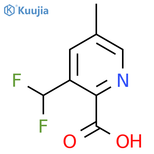 3-(Difluoromethyl)-5-methylpyridine-2-carboxylic acid structure