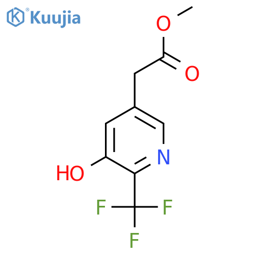 Methyl 3-hydroxy-2-(trifluoromethyl)pyridine-5-acetate structure