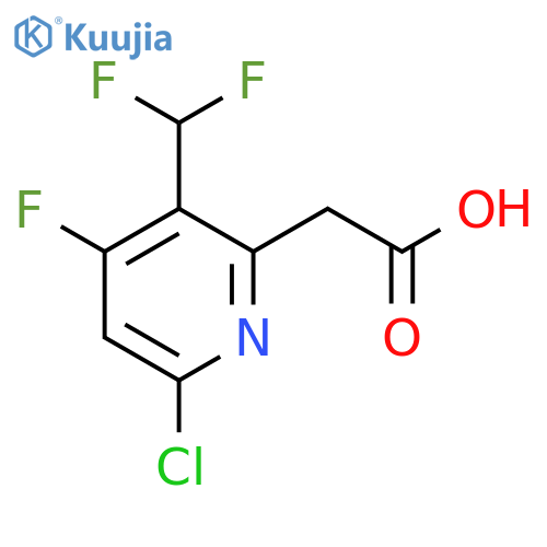 6-Chloro-3-(difluoromethyl)-4-fluoropyridine-2-acetic acid structure