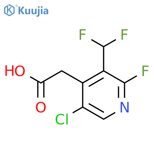 5-Chloro-3-(difluoromethyl)-2-fluoropyridine-4-acetic acid structure