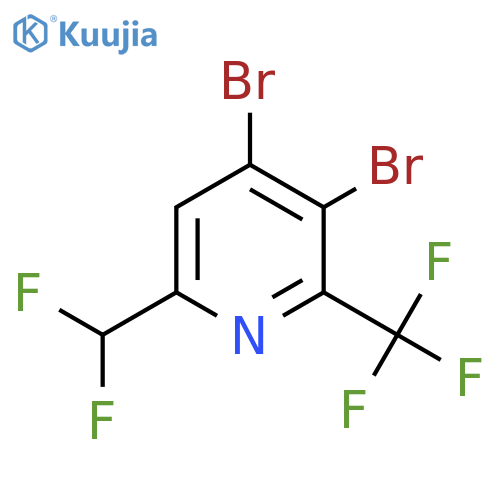 3,4-Dibromo-6-(difluoromethyl)-2-(trifluoromethyl)pyridine structure