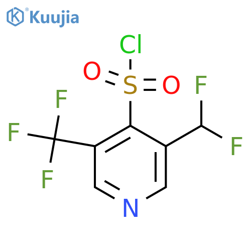 3-(Difluoromethyl)-5-(trifluoromethyl)pyridine-4-sulfonyl chloride structure