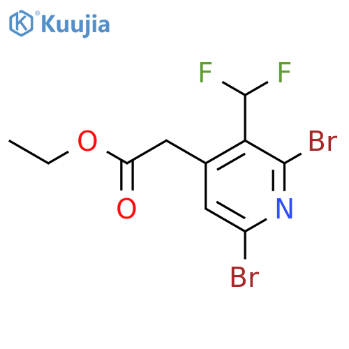 Ethyl 2,6-dibromo-3-(difluoromethyl)pyridine-4-acetate structure