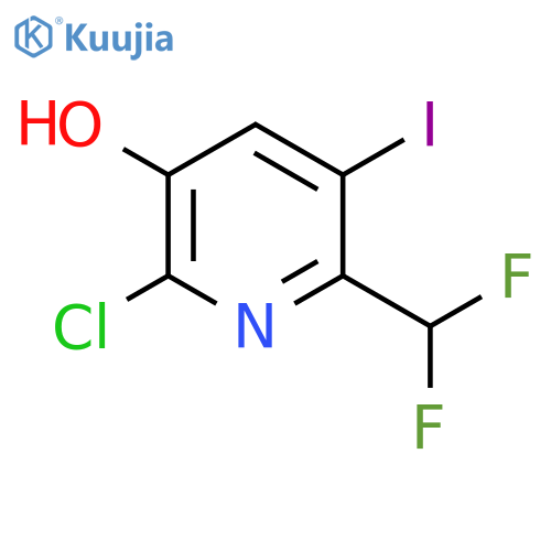 2-Chloro-6-(difluoromethyl)-3-hydroxy-5-iodopyridine structure