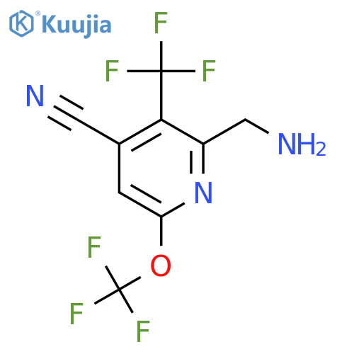 2-(Aminomethyl)-4-cyano-6-(trifluoromethoxy)-3-(trifluoromethyl)pyridine structure